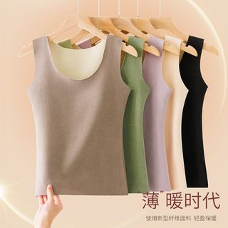 俞兆林德绒速热秋冬季加绒加厚保暖背心女士内衣无痕打底衫保暖衣