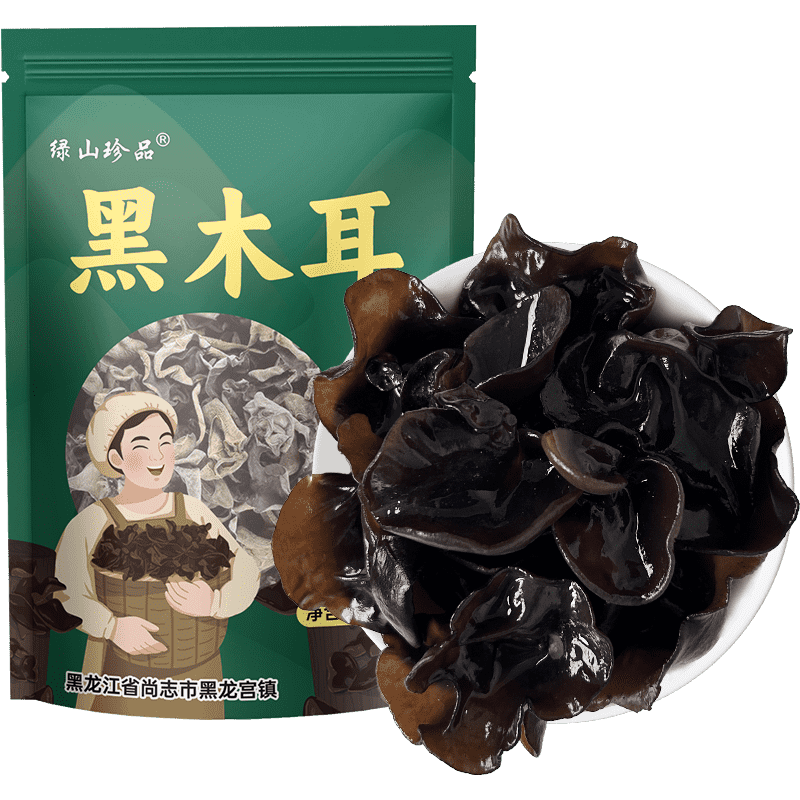 绿山珍品东北黑木耳干货特产秋木耳火锅食材凉拌炒菜