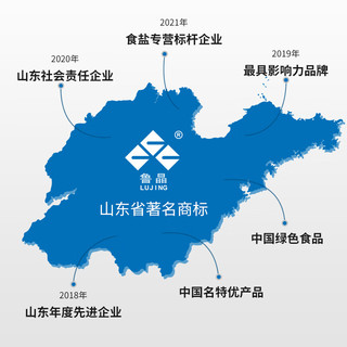 鲁晶零添加抗结剂未加碘 弱碱性食用盐 无碘盐无抗结剂 每罐加送80克 未加碘320g*2罐