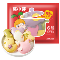 窝小芽 彩蔬卡通馒头 动物款 220g