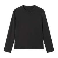 京东京造【10A抗菌T】长袖t恤女卫衣秋季打底衫 黑色 XL 黑色 【长袖】