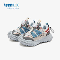天美意 儿童运动鞋防滑软底轻便2024年春秋季儿童休闲跑步鞋 幻影灰/甘蓝 26