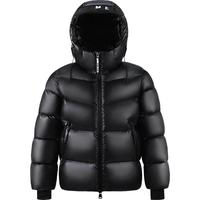 骆驼飞金鹅绒服男女2025冬季黑色短款亮面羽绒服防风保暖厚外套潮