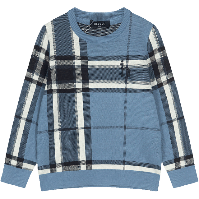 PLUS会员、今日必买：哈吉斯 男童圆领线衣 港湾蓝