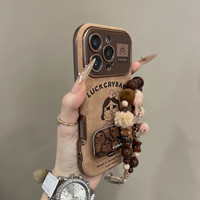 适用苹果17系列手机壳iphone17promax女新款16pro秋冬皮质15plus轻奢高级感14手绳支架13镜头全包防摔保护套D