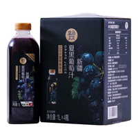 盒马MAX 盒马 NFC新疆夏黑葡萄汁 1L*4瓶 箱装