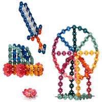 铭塔 MingTa12色雪花片积木玩具 130片中号（盒装）