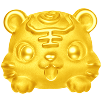 周大福十二生肖 吉祥趴趴萌兽 黄金转运珠 EOR824 趴趴虎