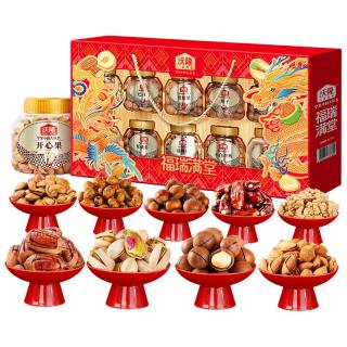 看球季：沃隆 福瑞满堂 高端坚果礼盒装 1680g  买一赠一
