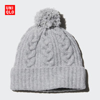 优衣库童装男童女童HEATTECH针织帽子防寒保暖478144 03 灰色 S/M