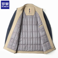 罗蒙 男士加棉立领夹克 卡其色 XL