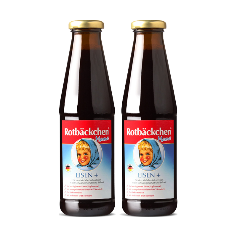  小红脸 Rotbäckchen 德国 铁剂   450ml*2瓶 女性铁 瓶装 900ml