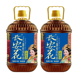长安花 原香物理压榨菜籽油非转基因纯菜油家用食用油5L*2