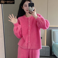 莫代尔2025睡衣女秋冬季法兰绒加绒加厚套装高级感气质珊瑚绒家居服 图片色套装 M 【80-100斤】