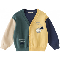 戴维贝拉 DAVE＆BELLA）儿童毛衣抗静电2026春装纯棉男童织外套学院风男宝宝开衫 黄色 73 cm（身高66-73cm）