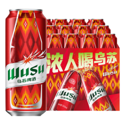 乌苏啤酒 京东自营浓人罐550ml*12罐整箱装 加量不加价