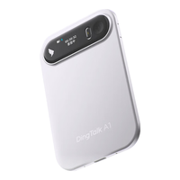 钉钉Talk A1智能AI录音笔会议记录卡片实时ai办公小助理ding talk转写翻语音转文字纪要磁吸设备 个人版（皓月银）+磁吸卡套