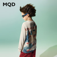 马骑顿（MQD）【国潮系列】MQD童装男童卫衣2025春季新款儿童圆领刺绣百搭上衣 星际灰 1