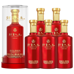 五粮浓香 五粮液五粮液财富人生浓香型白酒四川名酒52度500mL*6瓶整箱装珍酿红