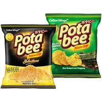 卡乐比印尼calbee卡乐比波塔比厚切波浪烤海苔咸蛋黄味薯片膨化零食 【4袋：组合一】