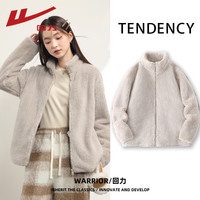  WARRIOR/回力 高级设计感 女士开衫外套  灰#纯色 L