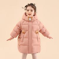 鸭鸭 儿童羽绒服男女童2025秋冬男女宝宝可爱连帽加厚羽绒外套