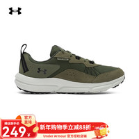 安德玛 UA新款男子运动鞋舒适时尚透气缓震户外鞋轻便黑武士跑步鞋 3027178-390 40