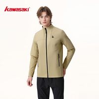 KAWASAKI 透气运动夹克立领防泼水防风软壳衣外套户外运动