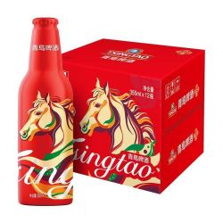青岛啤酒 鸿运当头 马年生肖 经典啤酒 355ml*12瓶