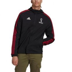 adidas 2022 年卡塔尔世界杯男子足球运动夹克外套HC3450