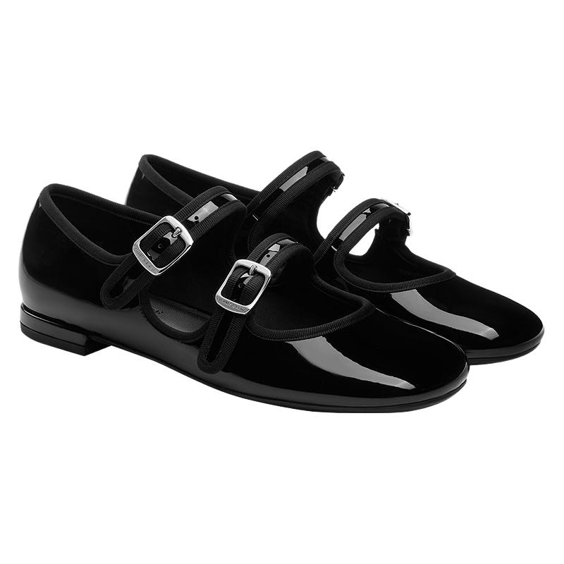  CHARLES & KEITH 漆皮格纹 女士玛丽珍鞋