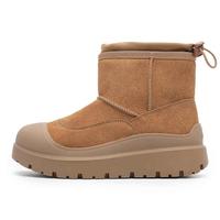 德尔惠 冬季女鞋厚底增高百搭户外休闲百搭短靴子棉鞋