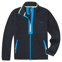 Columbia哥伦比亚户外25秋冬新品男ICON复古系列抓绒衣外套AE9839 013 黑色拼钛金蓝 S (170/92A)