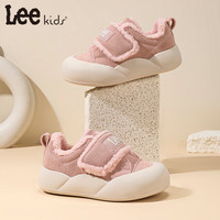 LEE KIDS童鞋冬季儿童休闲雪地靴男大童保暖棉鞋毛毛鞋加绒短靴子女童 粉色 36 【脚长216mm】