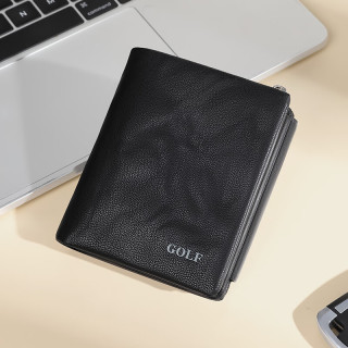 高尔夫 男士钱包 多卡位三折叠驾驶证皮钱夹