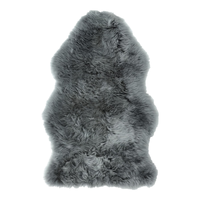 宜家(IKEA)ULLERSLEV乌拉斯拉羊皮地毯脚垫毛毯柔软坐垫飘窗垫高级 淡灰色