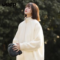 JEEP/吉普摇粒绒外套女2026加绒立领卫衣小个子冬季保暖开衫Y