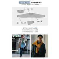 马登 MADEN工装美式仿卫衣围巾披肩两用日系复古蓝色保暖围脖搭肩男秋冬 黑灰色 均码
