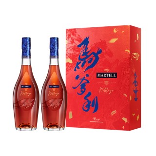 Martell马爹利名士VSOP+级干邑白兰地500ml*2瓶名仕洋酒年货礼盒