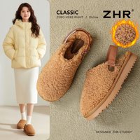 【清仓39元起】ZHR加绒女秋冬保暖毛毛靴短靴 36