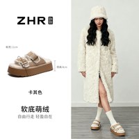 【清仓39元起】ZHR加绒女秋冬保暖毛毛靴短靴 35