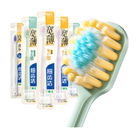 88VIP：狮王 细齿洁宽薄宽头软毛牙刷 5支赠牙膏一支