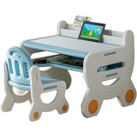 mloong 曼龙 儿童桌椅套装 学习桌椅-普鲁蓝