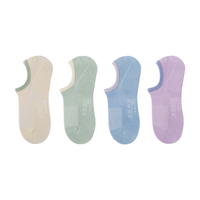 京东京造 男女款抑菌防臭船袜 混色4双 6941257440628