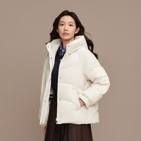 波司登奥莱2025羽绒服女简约时尚短款百搭厚面包服冬季连帽