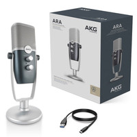 AKG USB电容麦克风 录音配音家用k歌直播专业麦克风 兼容电脑手机 即插即用