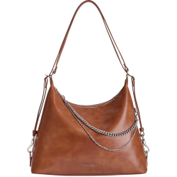 CHARLES & KEITH CHARLES&KEITH大容量链条托特包 复古鞣褐生日礼物送女友CK2-40782798