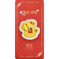 周生生黄金金片 足金三丽鸥家族Hello Kitty甜心骑士金片 96337D 定价
