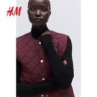 H&M2025秋季新款女装绗缝马甲背心1284955