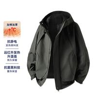法派 【加厚&保暖】男士连帽棉服加棉加厚舒适户外工装棉服防风棉服男